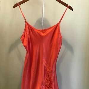 Vintage Victoria’s Secret Satin Slip Dress with Lace Detail